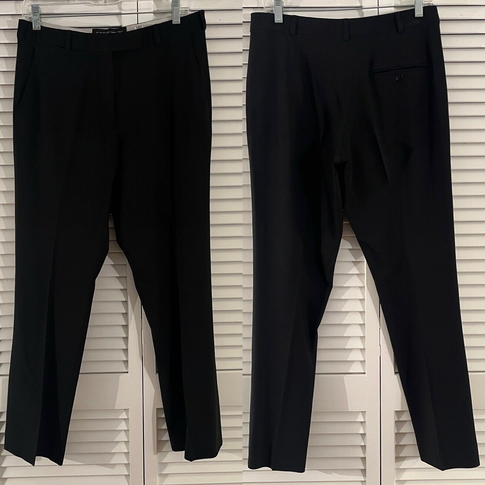 Etro Black Classic Trouser Pants Size It42/Us 6 Made In Italy, Career Wear, Work